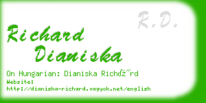 richard dianiska business card